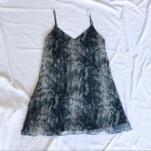 Vintage snake print slip dress